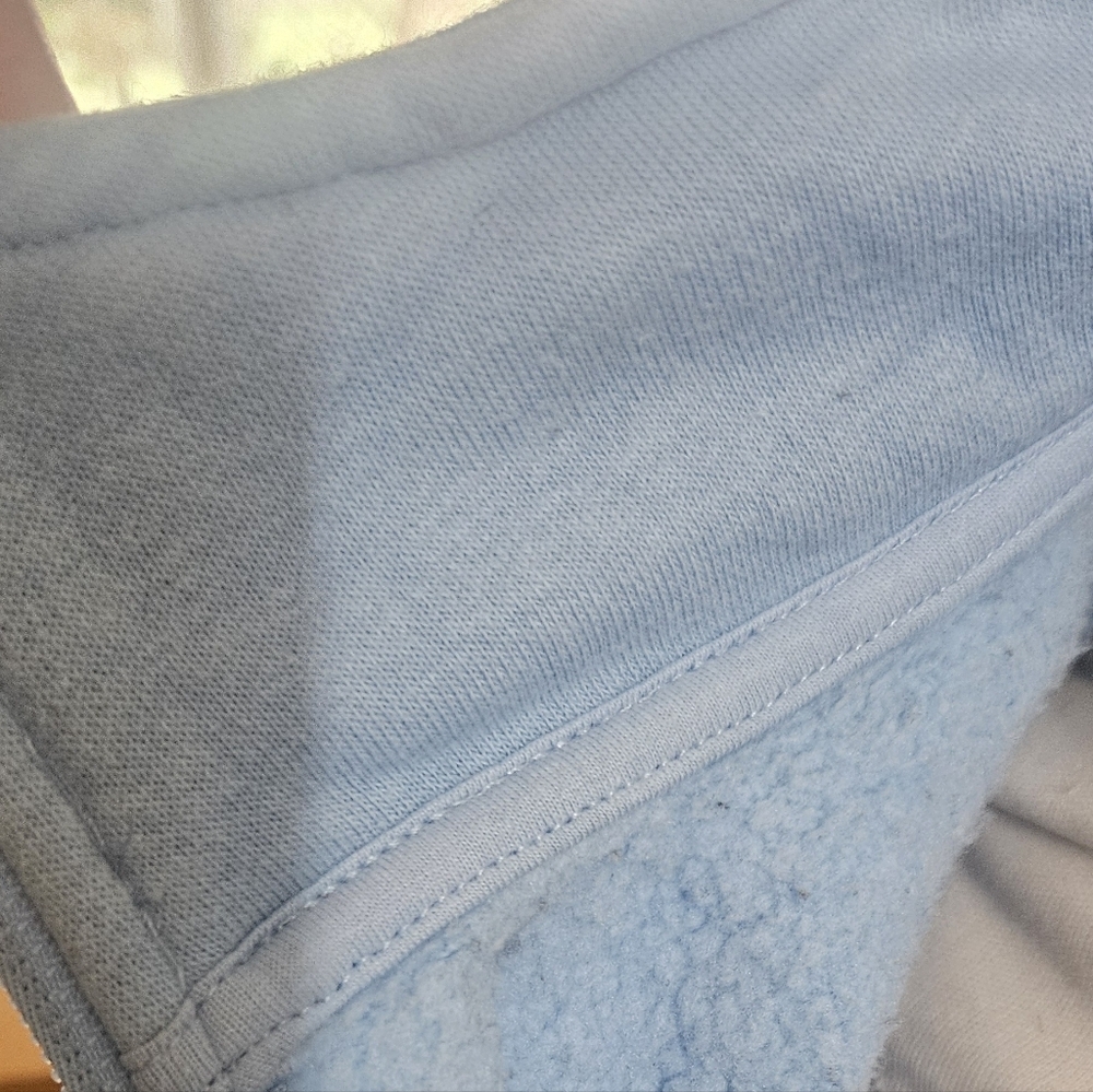 Fila Sport Blue Black & White Chevron 1/4 Zip Sweatshirt Sweater Wmn's M Comfy - Picture 7 of 9